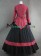 Civil War Lolita Vintage Jacket Skirt Tartan Ruffled Button Ball Gown Dress 