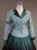 Civil War Lolita Vintage Jacket Skirt Tartan Ruffled Button Ball Gown Dress 