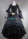 Classic Klassiker Elegant Lolita U Neck Strappy Pagoda Sleeves Frill Tiered Ball Gown Dress