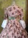 Southern Belle Country Lolita Pagoda Sleeves Lace Flower Printed Frill U Neck Ball Gown Dress