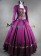 Lolita Vintage Reenactment Flower Printed Frilled Brocaded Ball Gown Dress