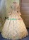 Edwardian Vintage Lolita Flower Printed Pagoda Sleeves Frilled Ball Gown Dress