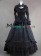 Victorian Vintage Gothic Lolita Frill Lace Pagoda Sleeves Ball Gown Dress