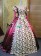 Gorgeous Herrlich Victorian Slash Neck U Neck Long Sleeves Flower Printed Brocaded Ball Gown Dress