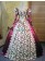 Gorgeous Herrlich Victorian Slash Neck U Neck Long Sleeves Flower Printed Brocaded Ball Gown Dress