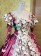 Gorgeous Herrlich Victorian Slash Neck U Neck Long Sleeves Flower Printed Brocaded Ball Gown Dress