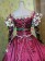 Gorgeous Herrlich Victorian Slash Neck U Neck Long Sleeves Flower Printed Brocaded Ball Gown Dress