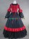 Gothic Lolita Classic Ruffles Lace Frilled Wedding Formal Ball Gown Dress 