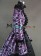 Victorian Georgian Period Retro Flower Printed Ruffles Lace Ball Gown Dress