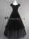 Elegant Gothic Lolita Sleeveless Slash Neck Frilled Velvet Lace Floor Length Dress