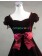 Elegant Gothic Lolita Sleeveless Slash Neck Frilled Velvet Lace Floor Length Dress