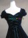 Elegant Gothic Lolita Sleeveless Slash Neck Frilled Velvet Lace Floor Length Dress