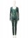 Aquaman Mera Green Scale Print Battle Cosplay Costume Green Body