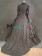 Gothic Lolita Vintage Lapel Button Ruffles Tiered Falbala Lace Ball Gown Dress