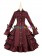 Punk Gothic Lolita Ruffles Long Sleeves Floral Layered Blouse Short Dress