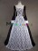 Edwardian Lolita Vintage Slash Neck Velvet Lace Floral Floor Length Dress