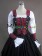 Civil War Lolita Vintage Tartan Lace-up Puff Sleeves Ball Gown Dress