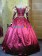 Gorgeous Herrlich Victorian Slash Neck U Neck Long Sleeves Flower Printed Brocaded Ball Gown Dress