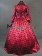 Gorgeous Herrlich Gothic Lolita U Neck Strappy Floral Printed Ruffles Frill Brocaded Ball Gown Fancy Dress