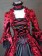 Gorgeous Herrlich Gothic Lolita U Neck Strappy Floral Printed Ruffles Frill Brocaded Ball Gown Fancy Dress