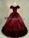 Civil War Lolita Sweet Spaghetti Strap Halter Puff Short Sleeves Ruffles Lace Ball Gown Dress