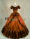 Civil War Lolita Sweet Spaghetti Strap Halter Puff Short Sleeves Ruffles Lace Ball Gown Dress