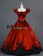 Vintage Gothic Lolita Victorian Puff Short Sleeves Ruffles Bow-tie Ball Gown Dress