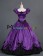 Vintage Gothic Lolita Victorian Puff Short Sleeves Ruffles Bow-tie Ball Gown Dress