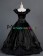 Vintage Gothic Lolita Victorian Puff Short Sleeves Ruffles Bow-tie Ball Gown Dress