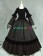 Edwardian Victorian Retro Round Neck Ruffles Lace Victorian Gothic Punk Reenactment Dress