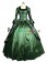 Marie Antoinette Herrlich U Neck Floral Printed Ruffles Lace Brocaded Falbala Ball Gown Dress