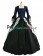 Marie Antoinette Gothic Lolita Ruffles Lace Puff Sleeves U Neck Floral Printed Tiered Brocaded Ball Gown Dress