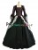 Marie Antoinette Gothic Lolita Ruffles Lace Puff Sleeves U Neck Floral Printed Tiered Brocaded Ball Gown Dress