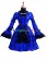 Gothic Lolita Punk Ruffles U Neck Pagoda Sleeves Frill Lace Floral Strappy Dress