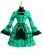 Gothic Lolita Punk Ruffles U Neck Pagoda Sleeves Frill Lace Floral Strappy Dress