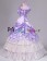 Romantic Romantik Sweet Sleeveless Lace Floral Frilled Falbala Tiered Ball Gown Dress