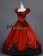 Vintage Gothic Lolita Victorian Puff Short Sleeves Ruffles Bow-tie Ball Gown Dress