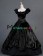 Vintage Gothic Lolita Victorian Puff Short Sleeves Ruffles Bow-tie Ball Gown Dress