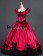 Vintage Gothic Lolita Victorian Puff Short Sleeves Ruffles Bow-tie Ball Gown Dress