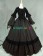 Edwardian Victorian Retro Round Neck Ruffles Lace Victorian Gothic Punk Reenactment Dress