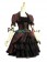 Classical Gothic Punk Gothic Lolita Ruffles Neck Pagoda Sleeves Tiered Falbala Dress