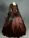 Marie Antoinette Herrlich U Neck Floral Printed Ruffles Lace Brocaded Falbala Ball Gown Dress