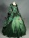 Marie Antoinette Herrlich U Neck Floral Printed Ruffles Lace Brocaded Falbala Ball Gown Dress