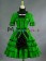 Gothic Lolita Punk Ruffles U Neck Pagoda Sleeves Frill Lace Floral Strappy Dress