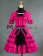 Gothic Lolita Punk Ruffles U Neck Pagoda Sleeves Frill Lace Floral Strappy Dress