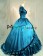 Civil War Lolita Sweet Spaghetti Strap Halter Puff Short Sleeves Ruffles Lace Ball Gown Dress