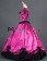 Vintage Gothic Lolita Victorian Puff Short Sleeves Ruffles Bow-tie Ball Gown Dress