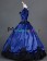 Vintage Gothic Lolita Victorian Puff Short Sleeves Ruffles Bow-tie Ball Gown Dress