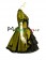 Classical Gothic Punk Gothic Lolita Ruffles Neck Pagoda Sleeves Tiered Falbala Dress