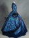 Marie Antoinette Herrlich U Neck Floral Printed Ruffles Lace Brocaded Falbala Ball Gown Dress